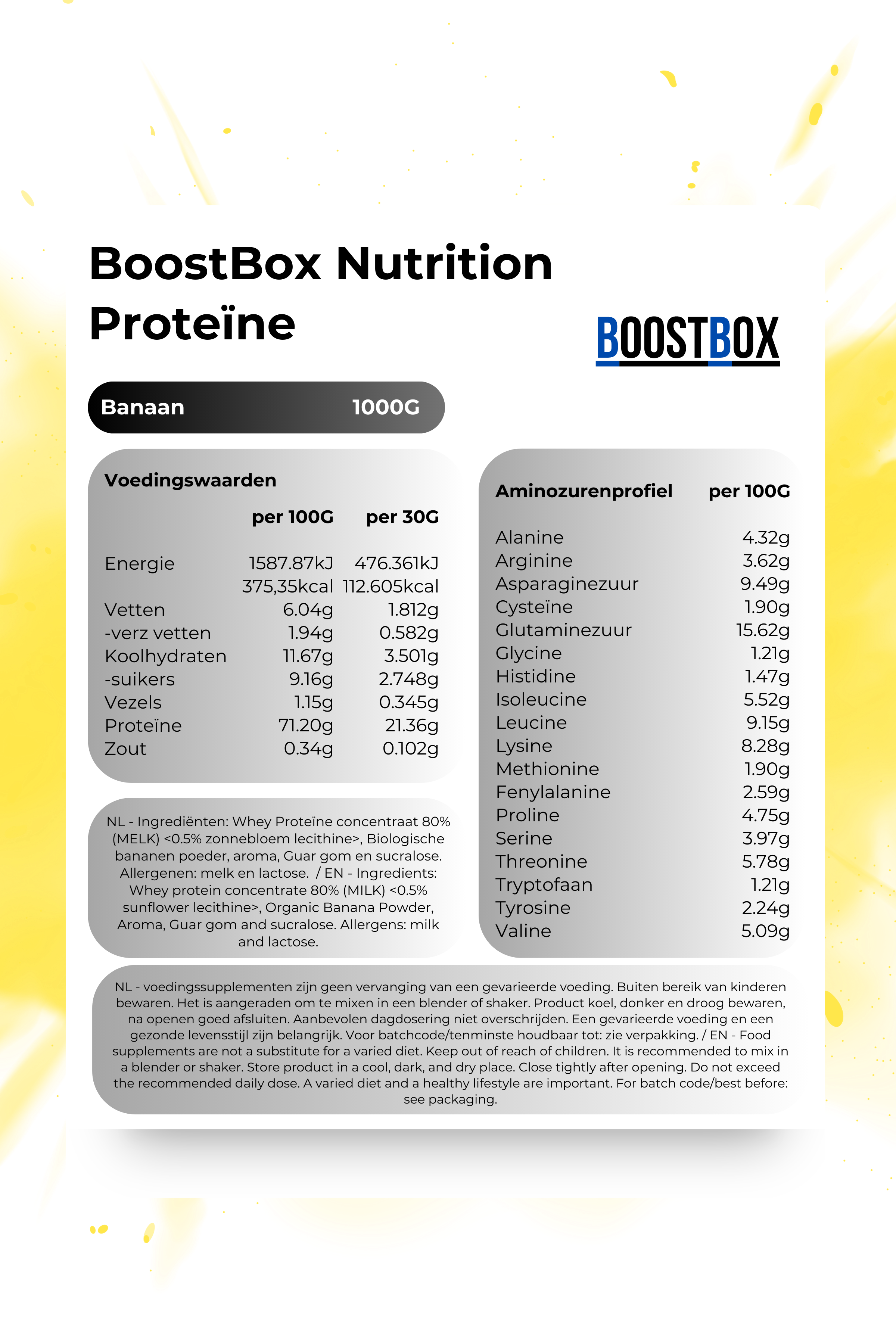 BoostBox Nutrition Whey Proteïn Banaan