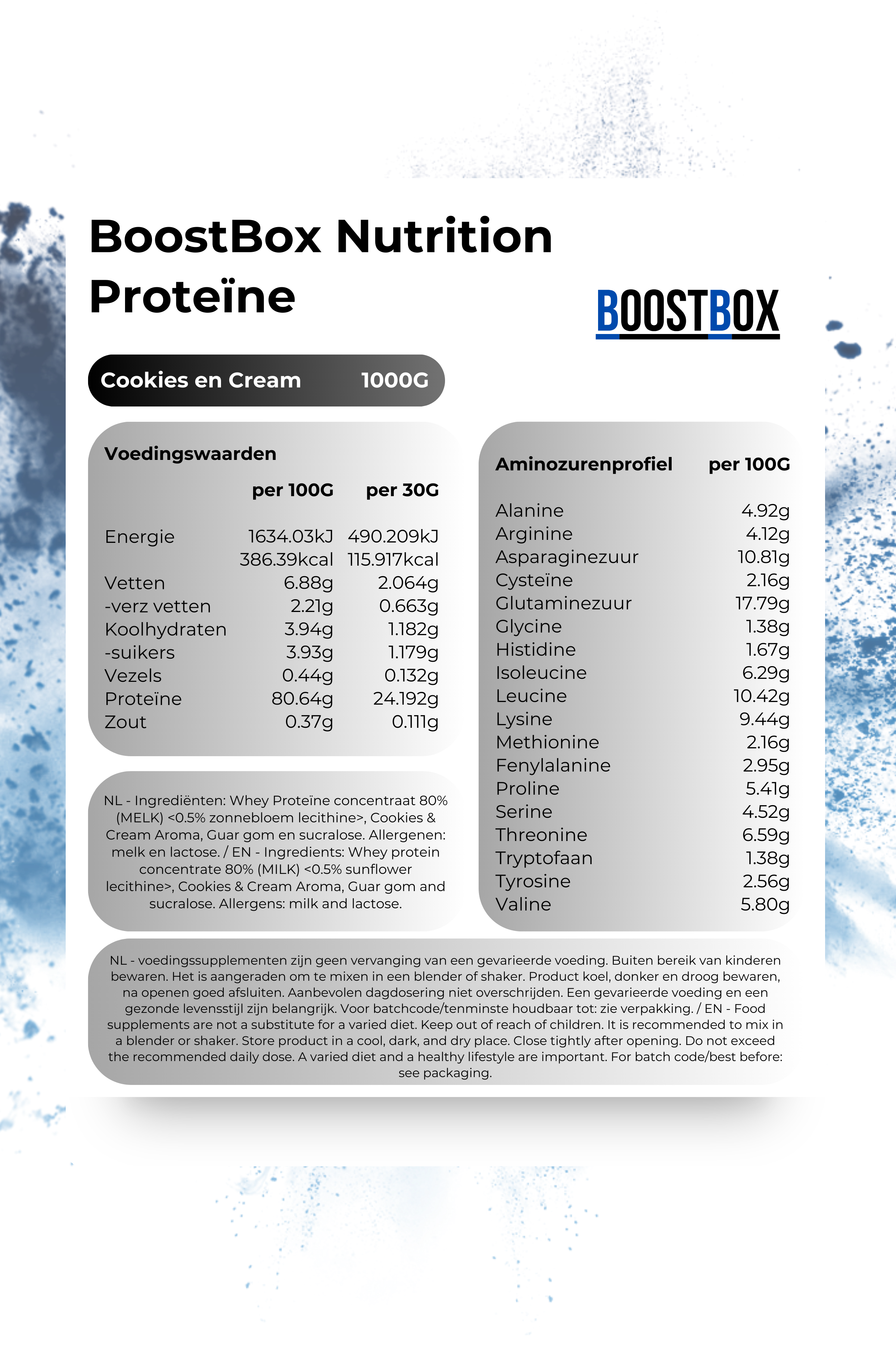 BoostBox Nutrition Whey Proteïn Cookies & Cream